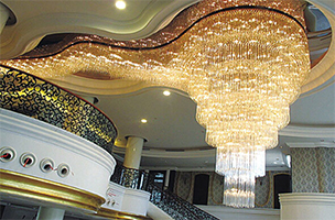 上海四季御庭會所水晶燈定制項目 上海四季御庭會所水晶燈定制項目